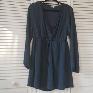 Blue Long-sleeve Dress